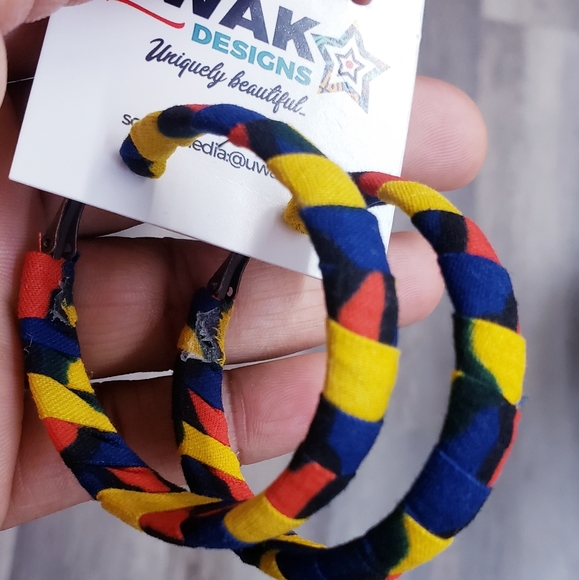 🎊🔥 Host Pick Handmade Ankara(African print) earrings🎊💃🌟 - Picture 2 of 2